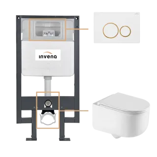 Invena ZESTAW PODTYNKOWY WC KORFU Z PRZYCISKIEM 604...