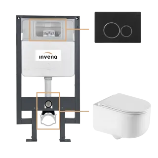 Invena ZESTAW PODTYNKOWY WC KORFU Z PRZYCISKIEM 604...