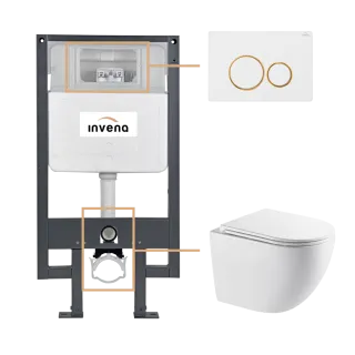 Invena ZESTAW PODTYNKOWY WC ASTRI Z PRZYCISKIEM 604...