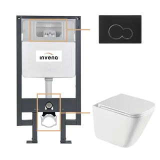 Invena ZESTAW PODTYNKOWY WC PATRAS Z PRZYCISKIEM 601...