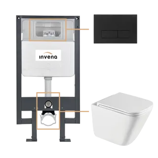 Invena ZESTAW PODTYNKOWY WC PATRAS Z PRZYCISKIEM 603...