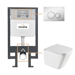 Invena ZESTAW PODTYNKOWY WC PATRAS Z PRZYCISKIEM 604...