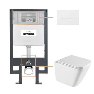 Invena ZESTAW PODTYNKOWY WC PATRAS Z PRZYCISKIEM 603...