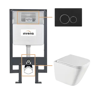 Invena ZESTAW PODTYNKOWY WC PATRAS Z PRZYCISKIEM 604...
