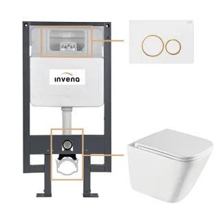 Invena ZESTAW PODTYNKOWY WC PATRAS Z PRZYCISKIEM 604...