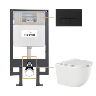 Invena ZESTAW PODTYNKOWY WC TINOS Z PRZYCISKIEM 603...