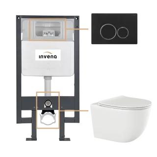 Invena ZESTAW PODTYNKOWY WC TINOS Z PRZYCISKIEM 604...