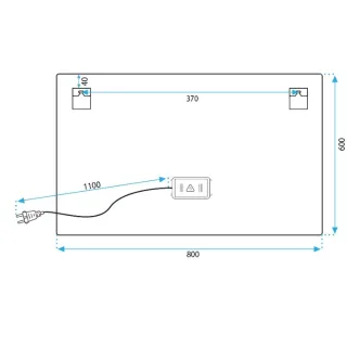 Rea LUSTRO LED SQUARE 80X60CM HOM-02829