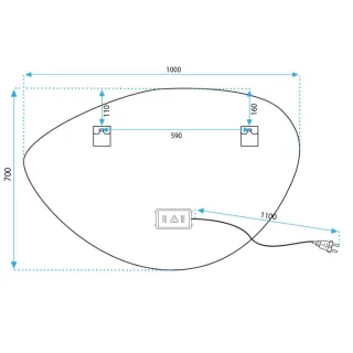 Rea LUSTRO LED FOG 70x100cm HOM-05516