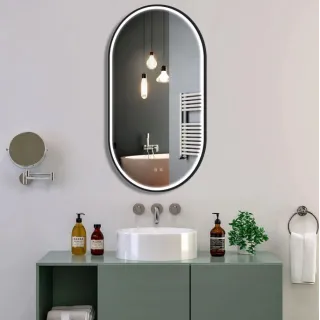 Rea LUSTRO LED OVL BLACK 50X100CM HOM-02505