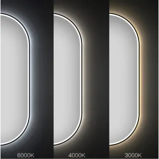 Rea LUSTRO LED OVL BLACK 50X100CM HOM-02505