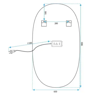 Rea LUSTRO LED OLL BRUSH GOLD 60X90CM HOM-02509