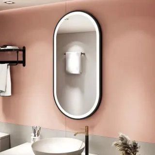 Rea LUSTRO LED OVL BLACK 50X100CM HOM-02505