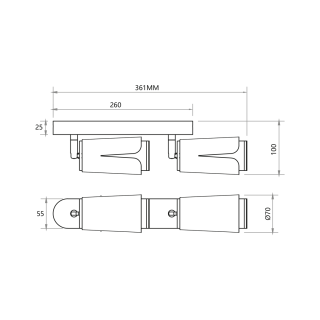 FLOWER WHITE CHROME SPOT 2xGU10 ML0273