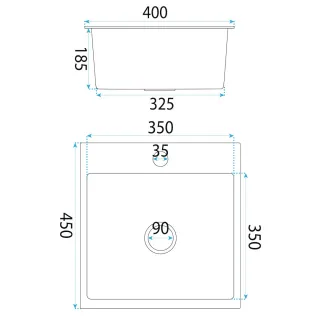 Rea ZLEWOZMYWAK LEO 40 BLACK ZLE-06002