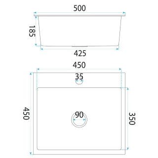 Rea ZLEWOZMYWAK LEO 50 BRUSH SS ZLE-06003