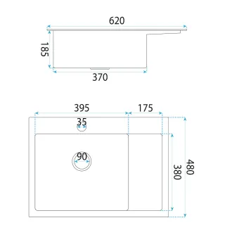 Rea ZLEWOZMYWAK FIN BRUSH SS ZLE-06012