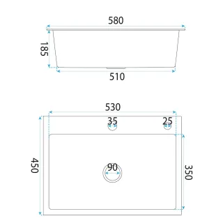 Rea ZLEWOZMYWAK LIAM BRUSH COPPER ZLE-06050