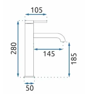 Rea BATERIA UMYWALKOWA JS-B801-1BG SPOT ZŁOTA SZCZ WYS REA-B9632
