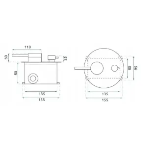 Rea ZESTAW PODTYNKOWY JS-7029BG FOSS CLIF ZŁOTY SZCZOT REA-P5647