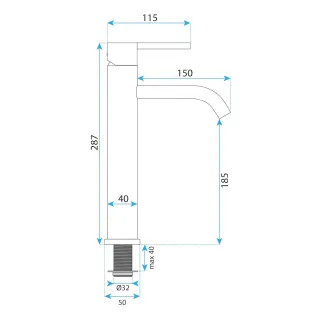 Rea BATERIA UMYWALKOWA FOSTER NIKIEL SZCZ WYSOKA REA-B6324