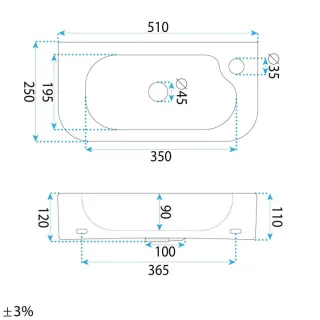 Rea UMYWALKA ODETTA - NABLATOWA/ŚCIENNA REA-U3610