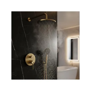 Rea ZESTAW NATRYSKOWY PODT FOSTER ZŁOTY SZCZOTKO + BOX REA-P6441