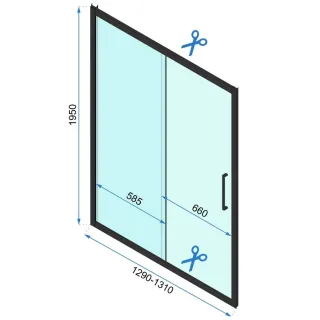 Rea DRZWI PRYSZNICOWE RAPID SLIDE BRUSH GOLD 150 REA-K9380