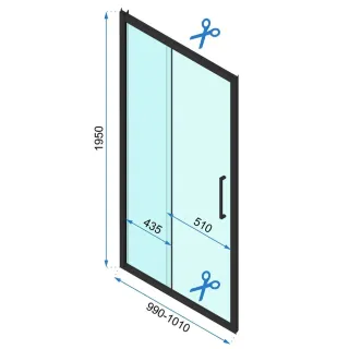 Rea DRZWI PRYSZNICOWE RAPID SLIDE BRUSH GOLD 150 REA-K9380