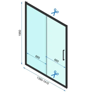 Rea DRZWI PRYSZNICOWE RAPID SLIDE BRUSH GOLD 150 REA-K9380