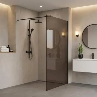 Rea ŚCIANKA PRYSZNICOWA FLEXI 100 cm BROWN 1/2 REA-K9972