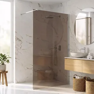 Rea ŚCIANKA PRYSZNICOWA FLEXI 80 cm BROWN 1/2 REA-K9975