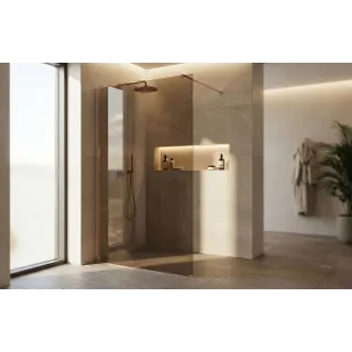 Rea ŚCIANKA PRYSZNICOWA FLEXI 80 cm BROWN 1/2 REA-K9975