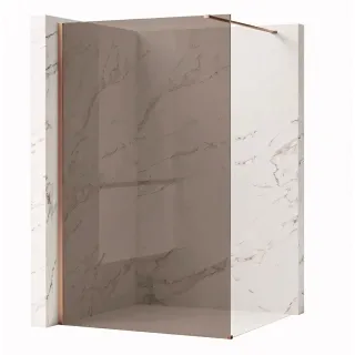 Rea ŚCIANKA PRYSZNICOWA FLEXI 100 cm BROWN 1/2 REA-K9972