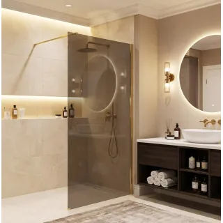 Rea ŚCIANKA PRYSZNICOWA FLEXI 80 cm BROWN 1/2 REA-K9975