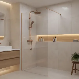 Rea ŚCIANKA PRYSZNICOWA FLEXI 130 cm TRANSPARENT 1/2 REA-K9978