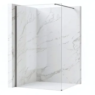 Rea ŚCIANKA PRYSZNICOWA FLEXI 90 cm TRANSPARENT 1/2 REA-K9966
