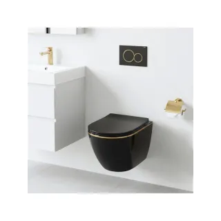 Rea WC - CARLO MINI TORNADO BLACK GOLD EDGE REA-C4695