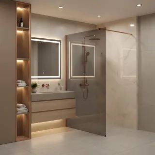 Rea ŚCIANKA PRYSZNICOWA FLEXI 100 cm GREY 1/2 REA-K9984