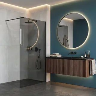 Rea ŚCIANKA PRYSZNICOWA FLEXI 90 cm GREY 1/2 REA-K9985