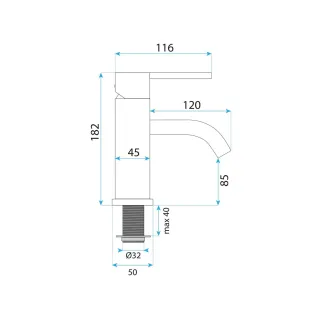 Rea BATERIA UMYWALKOWA FOSTER ZŁOTA SZCZO NISKA REA-B6444
