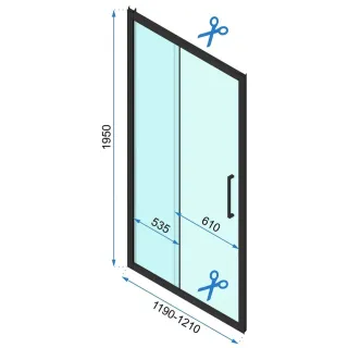 Rea DRZWI PRYSZNICOWE RAPID SLIDE BRUSH GOLD 160 REA-K9381