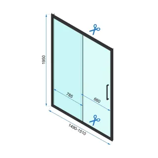 Rea DRZWI PRYSZNICOWE RAPID SLIDE BRUSH GOLD 160 REA-K9381