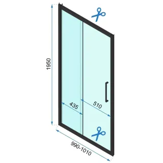 Rea DRZWI PRYSZNICOWE RAPID SLIDE BRUSH GOLD 160 REA-K9381