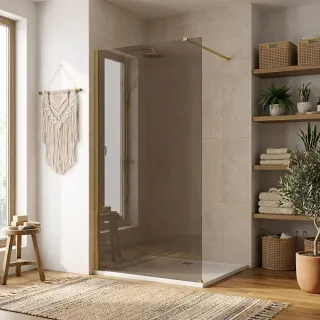 Rea ŚCIANKA PRYSZNICOWA FLEXI 100 cm BROWN 1/2 REA-K9972