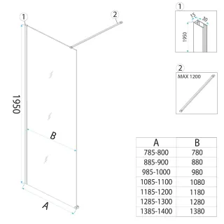 Rea ZESTAW MONTAŻOWY FLEXI CHROM 2/2 REA-K9950