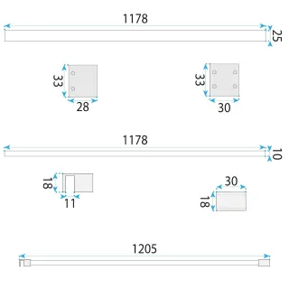 Rea ZESTAW MONTAŻOWY FLEXI BRUSH GOLD 2/2 REA-K9954