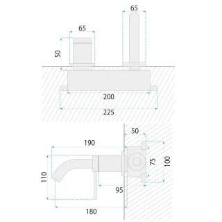 Rea BATERIA UMYW PODTY JS-W022BG CLIF ZŁOTA SZCZO REA-B5841
