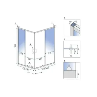 Rea KABINA CITY BRUSH COPPER 80x100 REA-K6981
