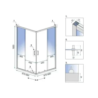 Rea KABINA CITY BRUSH COPPER 80x100 REA-K6981